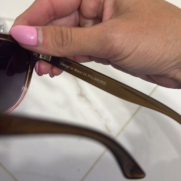 Stylish Brown and Pink Sunglasses Polarized Good Condition EGO main image 4